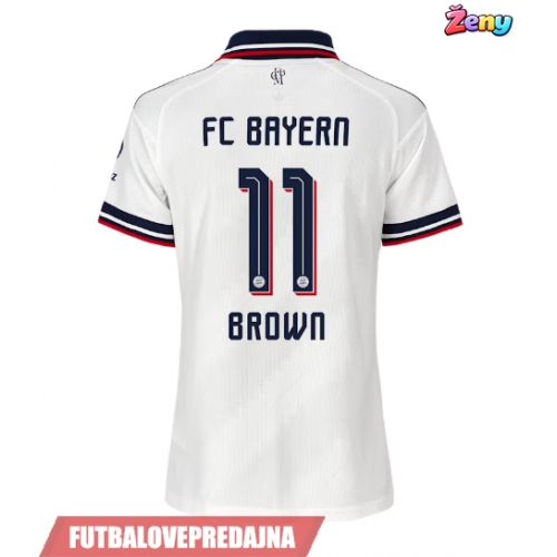 Lacne Ženy Futbalové dres Bayern Munich Nathaniel Brown #11 2026-27 Krátky Rukáv - Preč